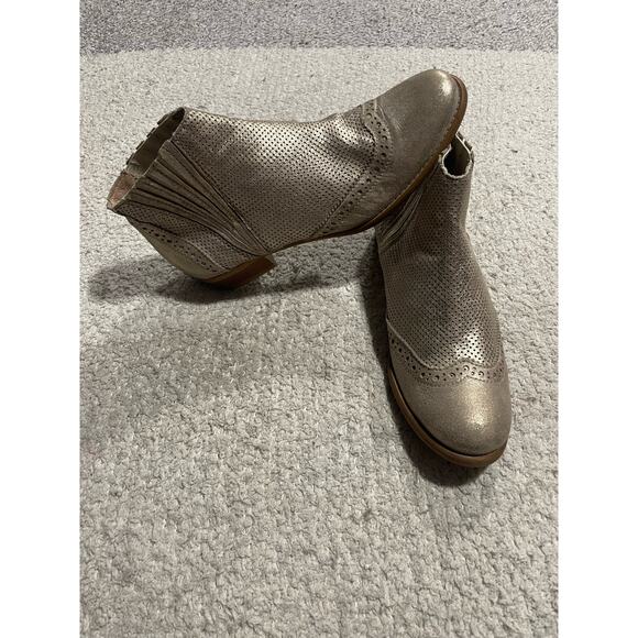 Sundance Dora Boots Womens US 6 / 36 Leather Gold Booties Lavorazione Artigiana - Picture 1 of 12